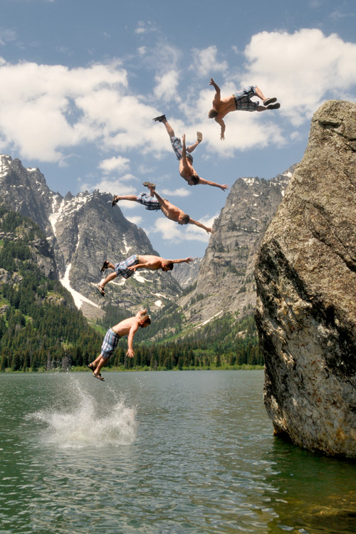 07-07-11, photo of the day jackson hole, grand teton national park, phelps lake jump rock, 