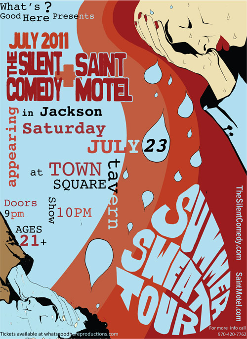 silent comedy live jackson hole wyoming, st motel, whats good here productions, live music grand teton national park