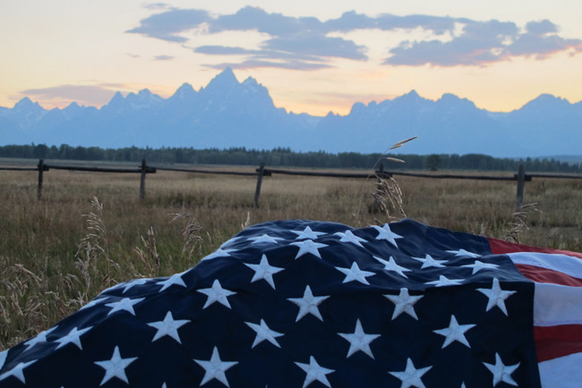 jackson hole the mountain pulse american flag grant tetons