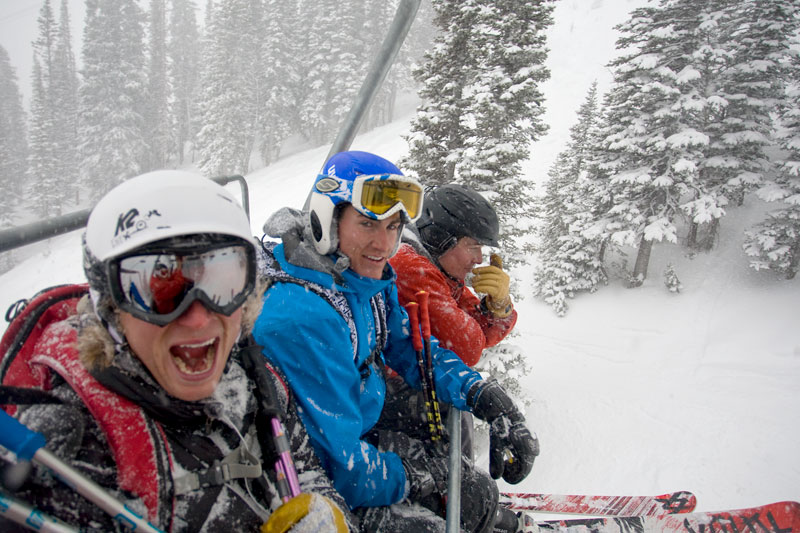 the mountian pulse, jackson hole, thunder chair lift, powder, skiing