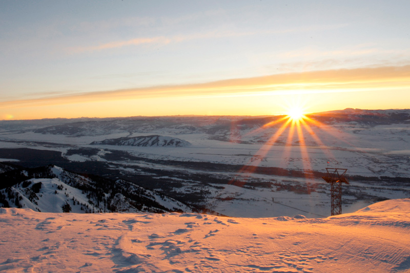 rendezvous_mtn_01, the mountain pulse, jackson hole wyoming, hundred days ski journal, sunrise