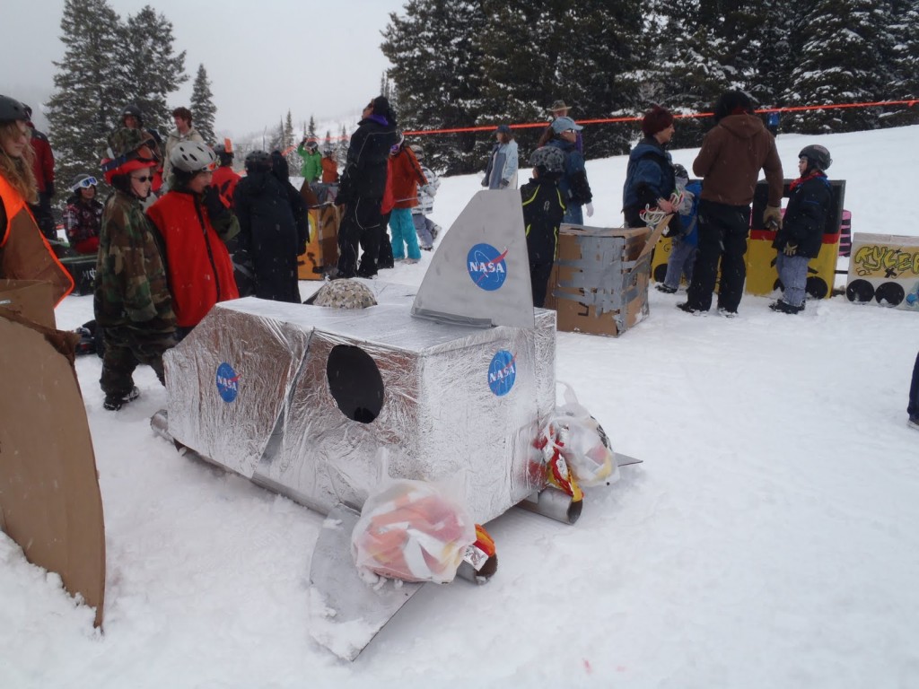 grand targhee cardboard box race nasa_shuttle