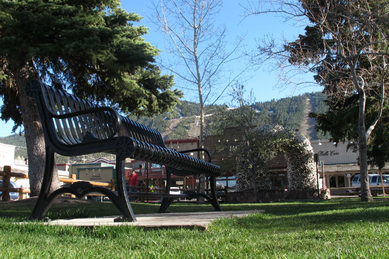 town square jackson hole benches