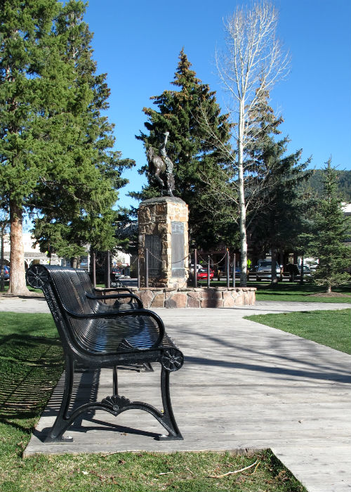 town square jackson hole benches