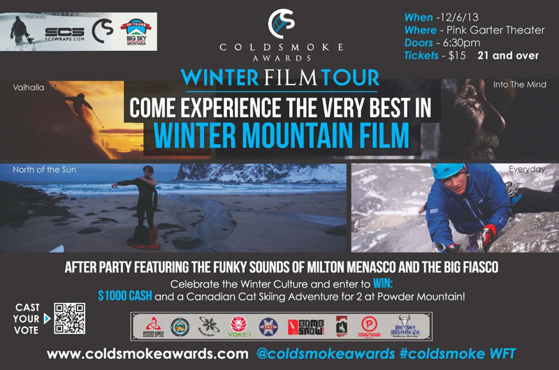 cold_smoke_awards_01, cold smoke film tour, pink garter theatre jackson hole wyoming