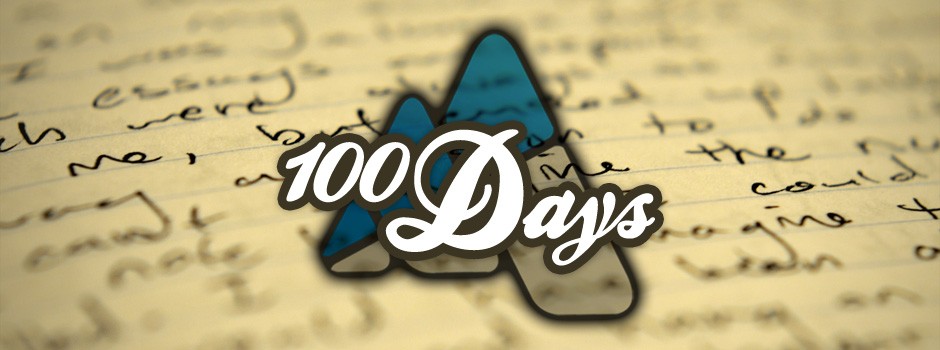 100 days banner